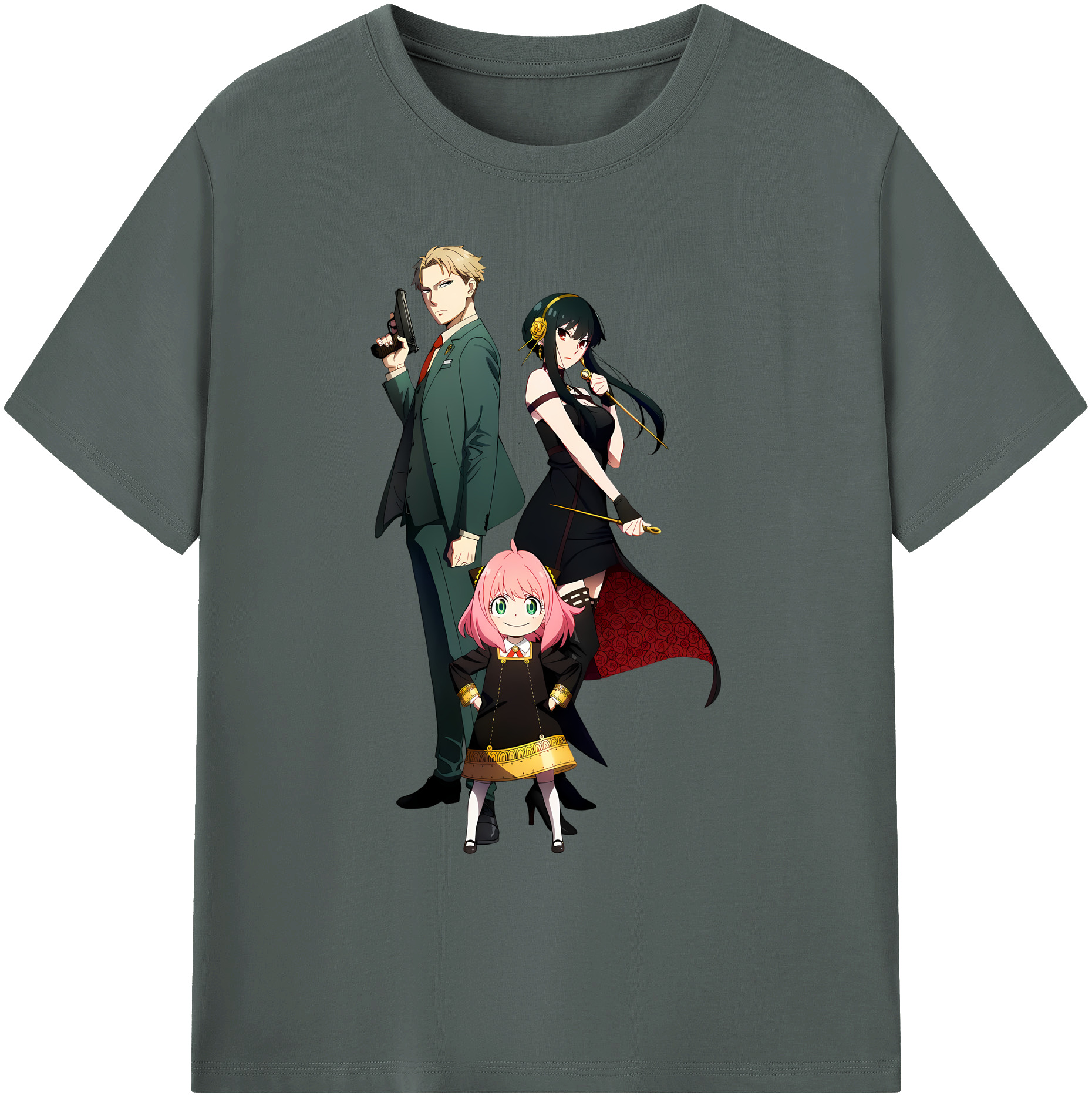 （画像用） SPY×FAMILY间谍家家酒 綿100％ メンズ半袖Tシャツ｜肌触りやわらか＆通気性